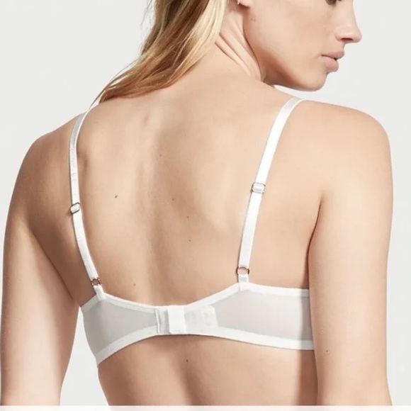 NEW! DREAM ANGELS VICTORIA'S SECRET Push Up Bra 32C Floral Lace White Bride NWT - Picture 4 of 17